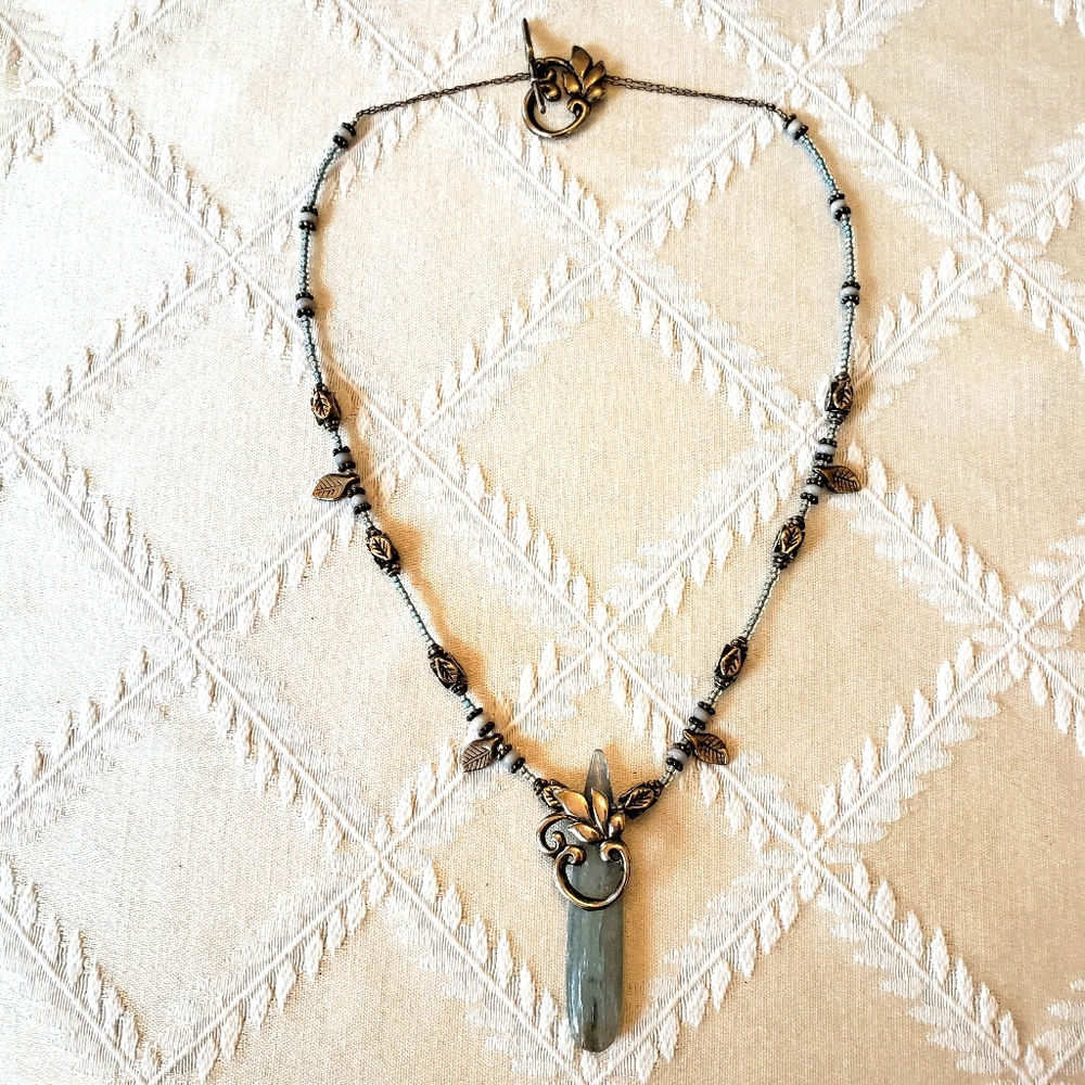 Kyanite necklace. One Of A Kind Design.